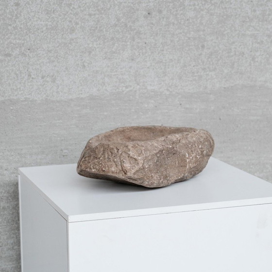 Image 1 of Vintage primitieve stenen kom, jaren 1920