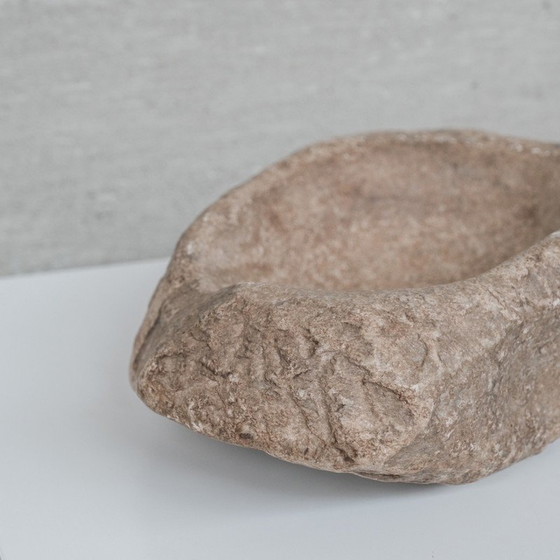 Image 1 of Vintage primitieve stenen kom, jaren 1920