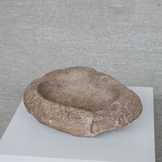Image 1 of Vintage primitieve stenen kom, jaren 1920