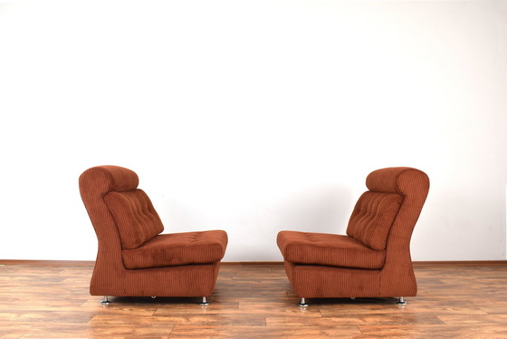 Image 1 of Mid Century Italiaanse lounge stoelen, 1970S, set van 2