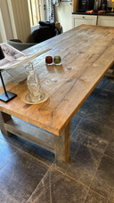 Vintage eikenhouten kloostertafel