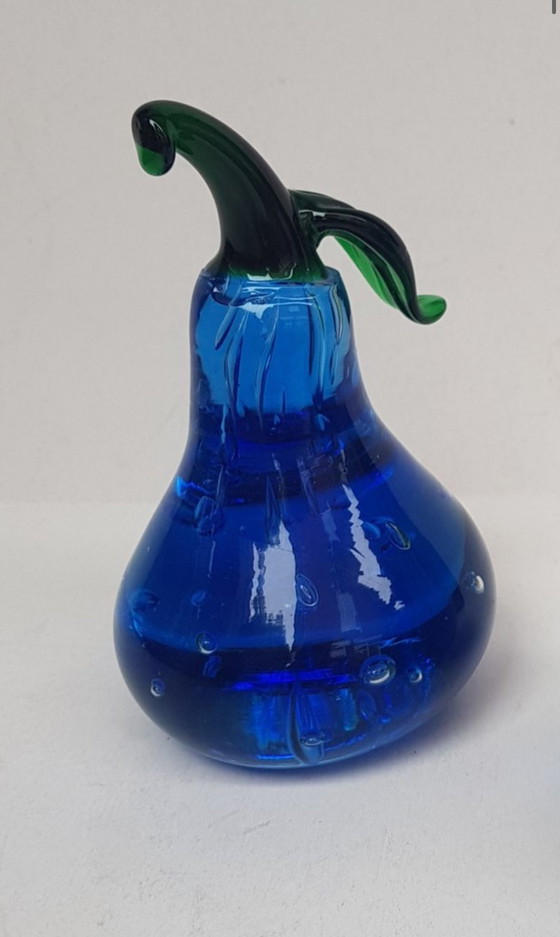 Image 1 of 2X Murano glas appel en peer, 1960S