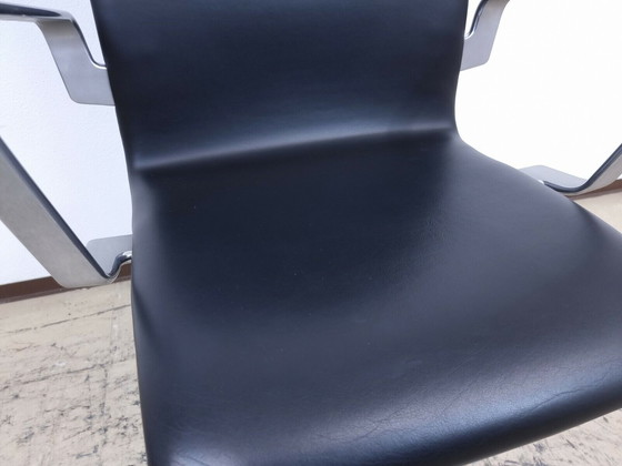 Image 1 of Fritz Hansen Oxford Stoel Designer Fauteuil Echt Leren Stoel Arne Jacobsen