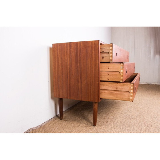 Image 1 of Vintage teakhouten ladekast met 3 laden voor Samcom, Denemarken 1960
