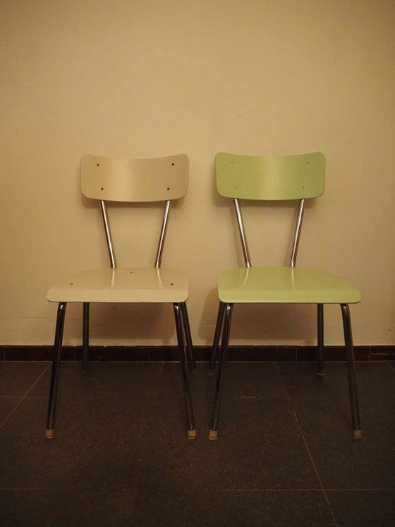 Image 1 of  Vintage Set Design Tafeltje En Stoelen, Wim Rietveld, 1960S