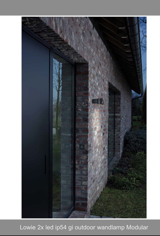 Image 1 of 2x Modulaire Lowie leidde ip54 gi openluchtmuurlamp