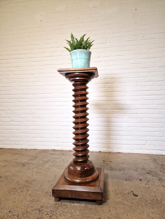 Image 1 of Antieke Wijnpers Plantenstandaard, Frankrijk 1940S