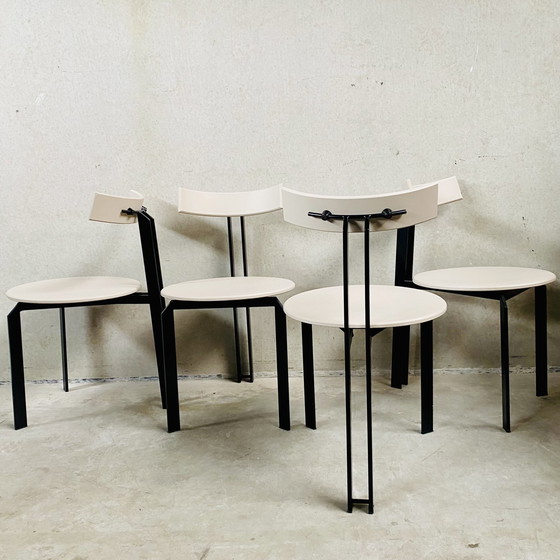 Image 1 of Harvink ZETA minimalistische eetkamerstoelen Dutch Design 1980