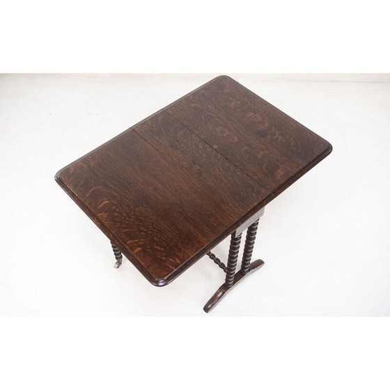 Image 1 of Vintage eiken bijzettafel