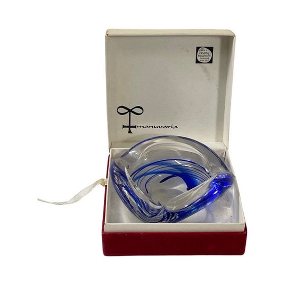 Image 1 of Max Verboeket - Kristalunie Maastricht - Asbak - Inclusief doos - Ongebruikt, vintage - Nederlands glas - Gesigneerde uitgave