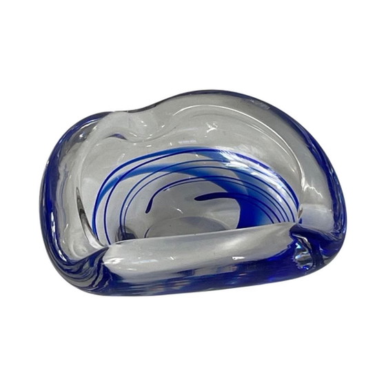 Image 1 of Max Verboeket - Kristalunie Maastricht - Asbak - Inclusief doos - Ongebruikt, vintage - Nederlands glas - Gesigneerde uitgave