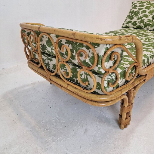 Vintage bamboe daybed, Italië 1960