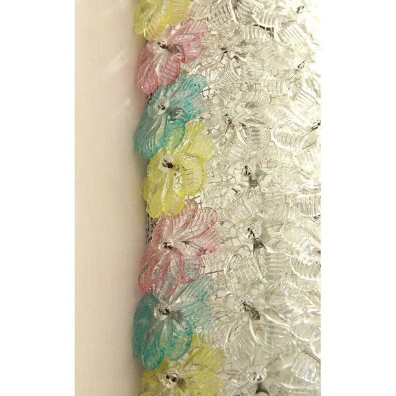 Image 1 of Vintage lamp in wit gelakt metaal Barchetta Murano Roses, Italië 1950