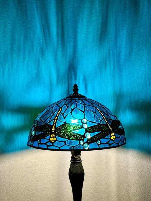 Blauwe Tiffany Lamp Dragonfly