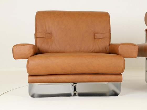 Image 1 of Loungestoelen door Xavier Féal voor Inox Industrie Frankrijk, 1970S