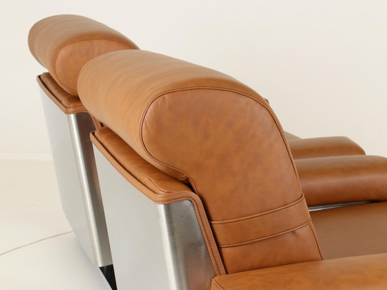 Image 1 of Loungestoelen door Xavier Féal voor Inox Industrie Frankrijk, 1970S