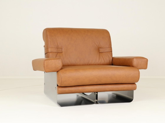 Image 1 of Loungestoelen door Xavier Féal voor Inox Industrie Frankrijk, 1970S