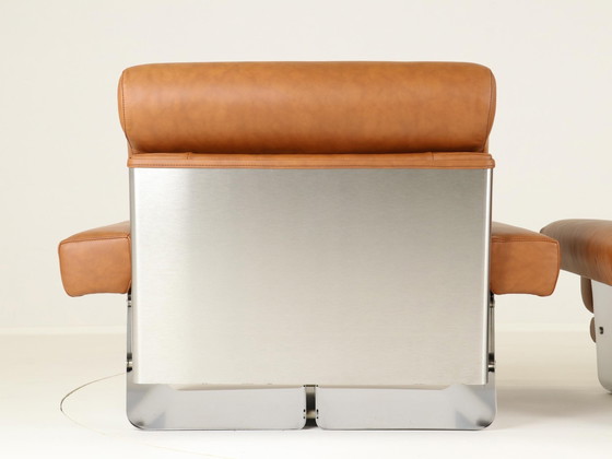 Image 1 of Loungestoelen door Xavier Féal voor Inox Industrie Frankrijk, 1970S