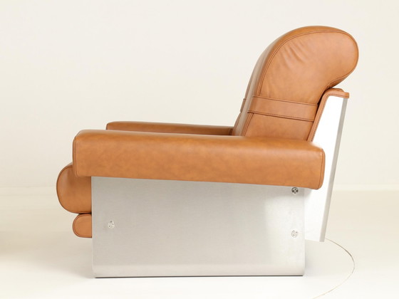 Image 1 of Loungestoelen door Xavier Féal voor Inox Industrie Frankrijk, 1970S