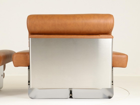 Image 1 of Loungestoelen door Xavier Féal voor Inox Industrie Frankrijk, 1970S