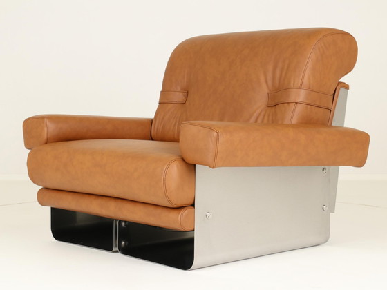 Image 1 of Loungestoelen door Xavier Féal voor Inox Industrie Frankrijk, 1970S