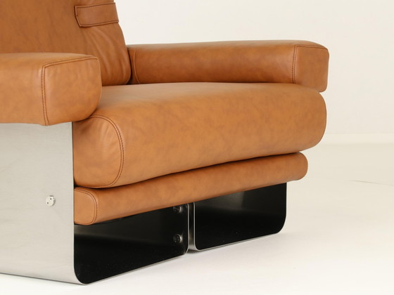 Image 1 of Loungestoelen door Xavier Féal voor Inox Industrie Frankrijk, 1970S