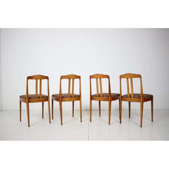 Image 1 of Set van 4 vintage eetkamerstoelen Tsjecho-Slowakije 1960