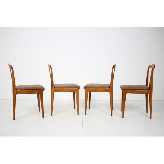 Image 1 of Set van 4 vintage eetkamerstoelen Tsjecho-Slowakije 1960