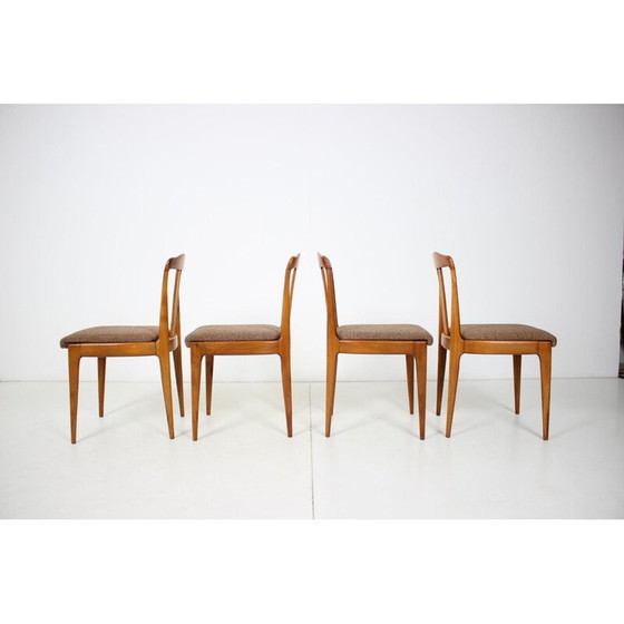 Image 1 of Set van 4 vintage eetkamerstoelen Tsjecho-Slowakije 1960