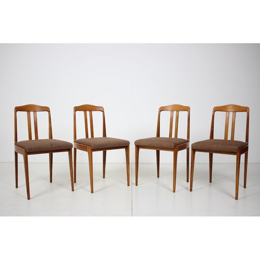 Set van 4 vintage eetkamerstoelen Tsjecho-Slowakije 1960