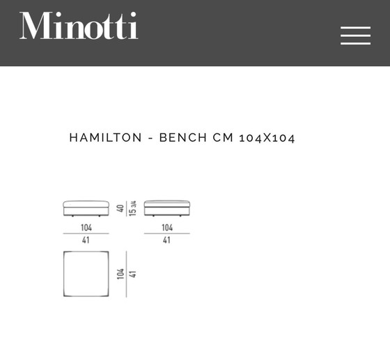 Image 1 of Minotti Hamilton Modulaire Hoekbank In Stof Peper & Zout 