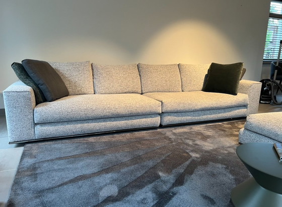 Image 1 of Minotti Hamilton Modulaire Hoekbank In Stof Peper & Zout 