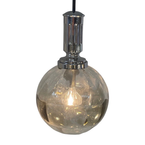 Image 1 of Massive - Cascade - Vintage hanglamp uit de jaren 60 - Inclusief bijpassende kap - Rookglas