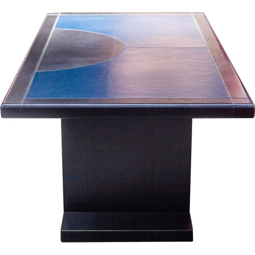 Vintage leren bureau van Guido Faleschini voor I4 Mariani, 1970