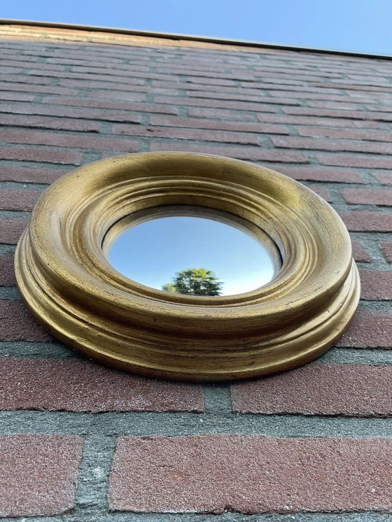 Image 1 of Ronde Spiegel Bol Glas In Goud