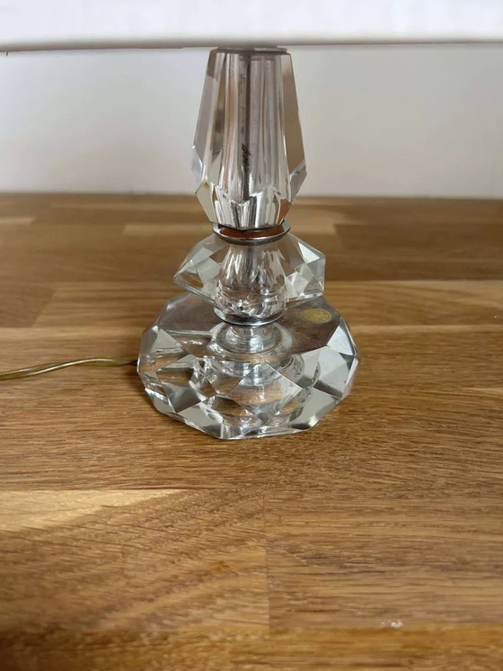 Image 1 of Vintage kristal en chromen lamp, Frankrijk 1940