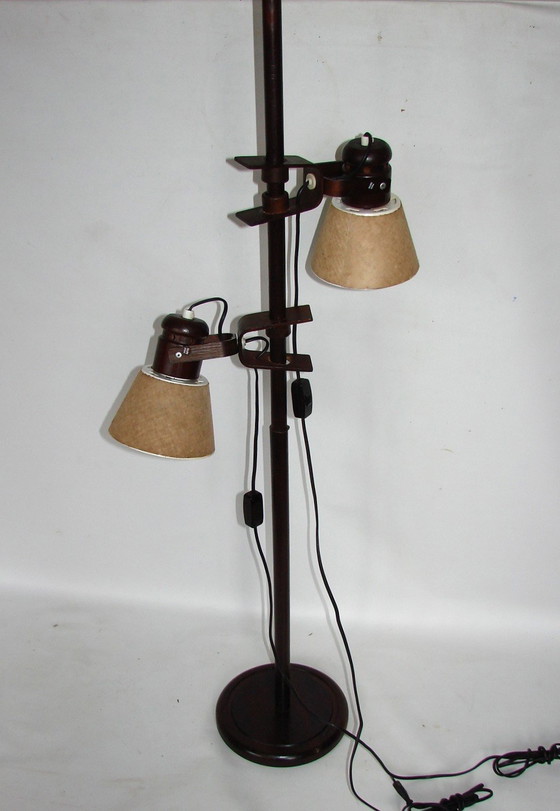 Image 1 of Zweedse staande lamp, Gb Solbackens Svarveri, 1970S