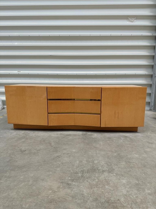 Vintage eiken gefineerd dressoir