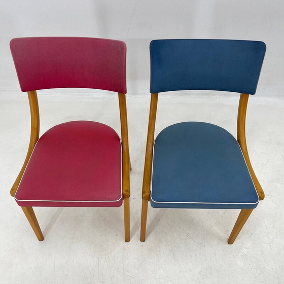 Image 1 of Paar kleurrijke vintage stoelen, Duitsland 1960