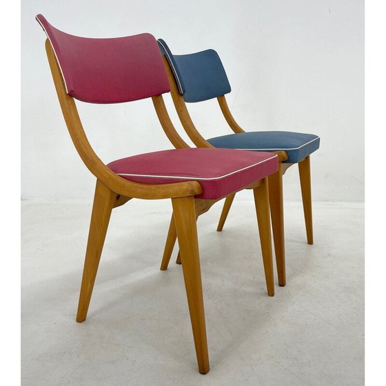 Image 1 of Paar kleurrijke vintage stoelen, Duitsland 1960