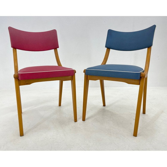 Image 1 of Paar kleurrijke vintage stoelen, Duitsland 1960