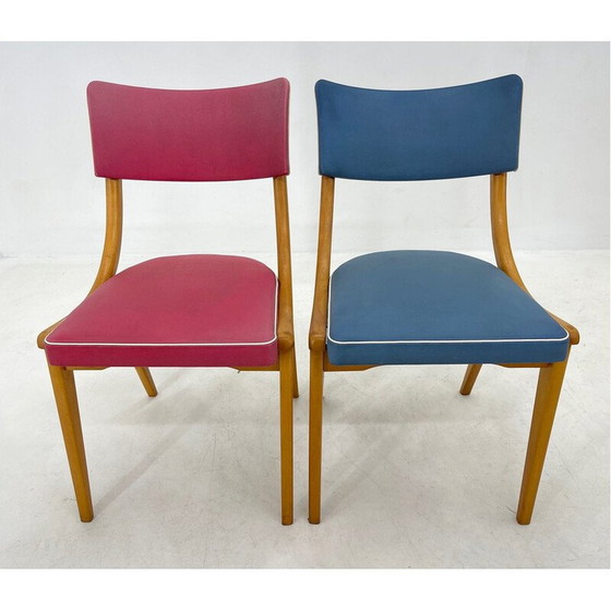 Image 1 of Paar kleurrijke vintage stoelen, Duitsland 1960