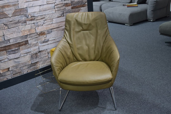 Image 1 of Leren fauteuil Ewald Schillig fauteuil Lounge fauteuil Club fauteuil