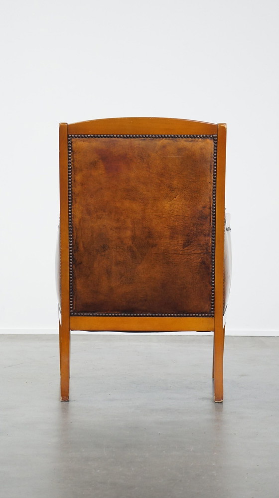 Image 1 of Schapenleren Art Deco Design Armchair