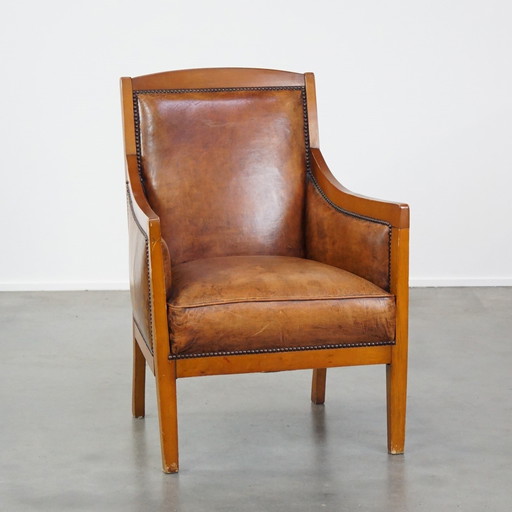 Schapenleren Art Deco Design Armchair