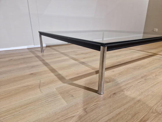 Image 1 of Cassina Lc-10P Salontafel - Design Le Corbusier Zwart Frame Glas 