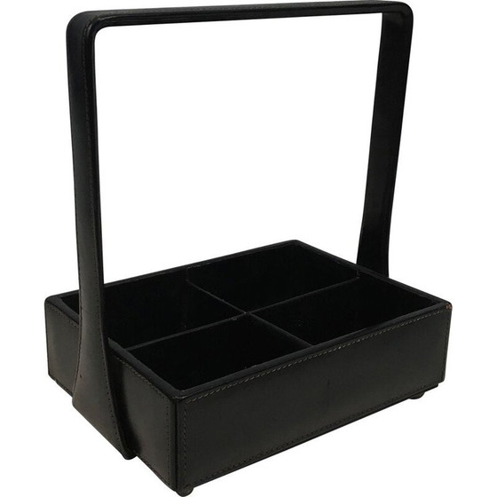 Image 1 of Vintage leren bureauset van Jacques Adnet, 1950