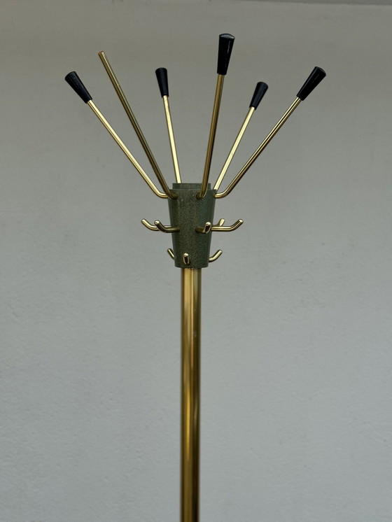 Image 1 of Vintage stalen kapstok in industriële stijl