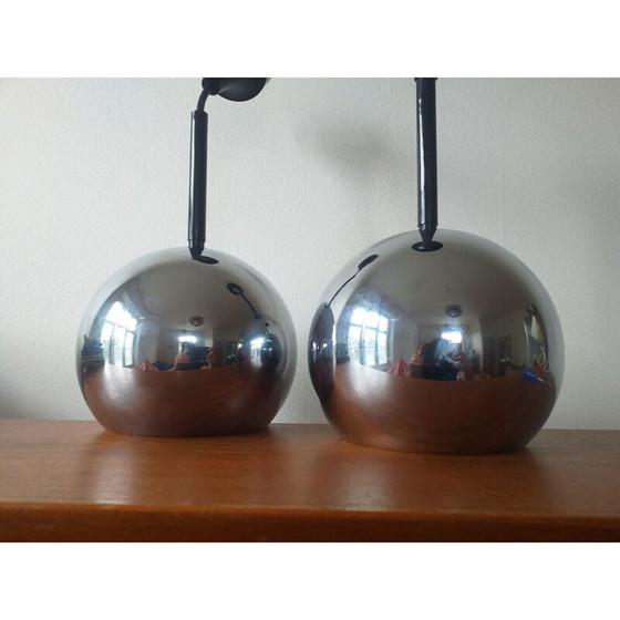 Image 1 of Paar vintage hanglampen van Motoko Ishii voor Staff Leuchten, Duitsland 1970