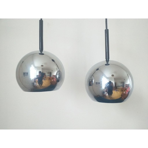 Paar vintage hanglampen van Motoko Ishii voor Staff Leuchten, Duitsland 1970